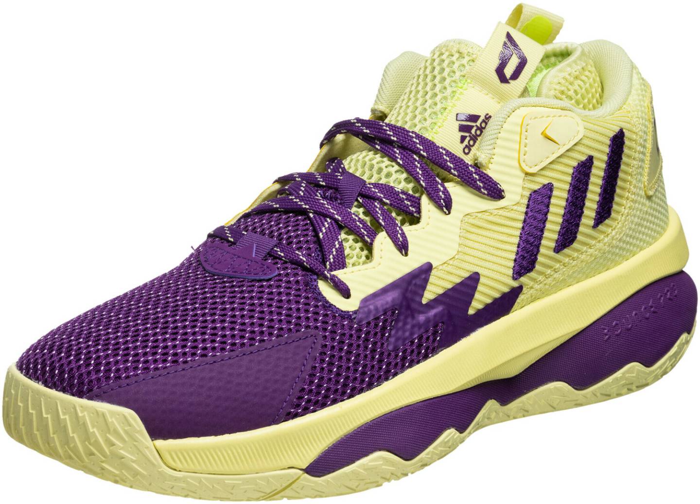 Intersport Adidas Dame 8yellow tint/glory purple/signal green Zapatillas de baloncesto