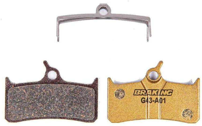 Accesorios para frenos de bicicleta Intersport Braking Hope Mono Carbon-metallic Disc Brake Pads Golden