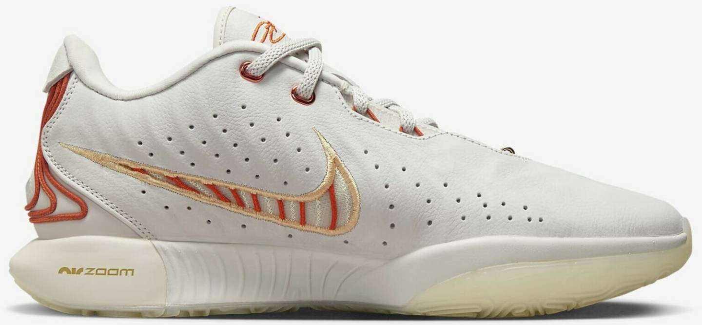 Zapatillas de baloncesto Intersport Nike Lebron XXIAkoya light bone/coconut milk/dark russet/campfire orange