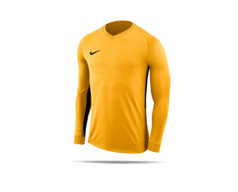 Camisetas de fútbol Intersport Nike Tiempo Premier Shirt long sleeve (894248)(894248-739) yellow