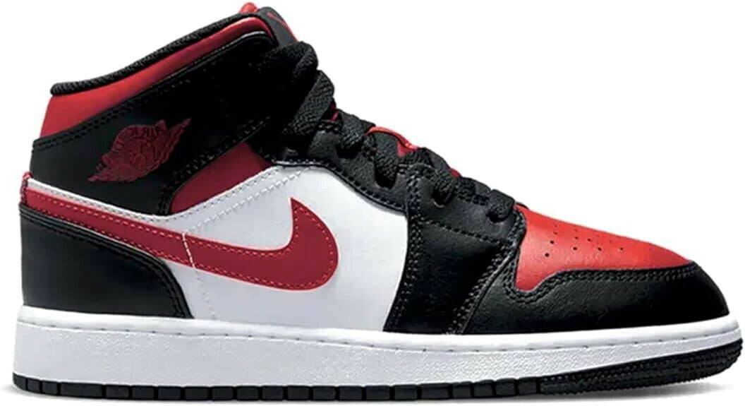 Intersport Nike Air Jordan 1 Mid GS (554725)black/fire red Zapatillas de baloncesto