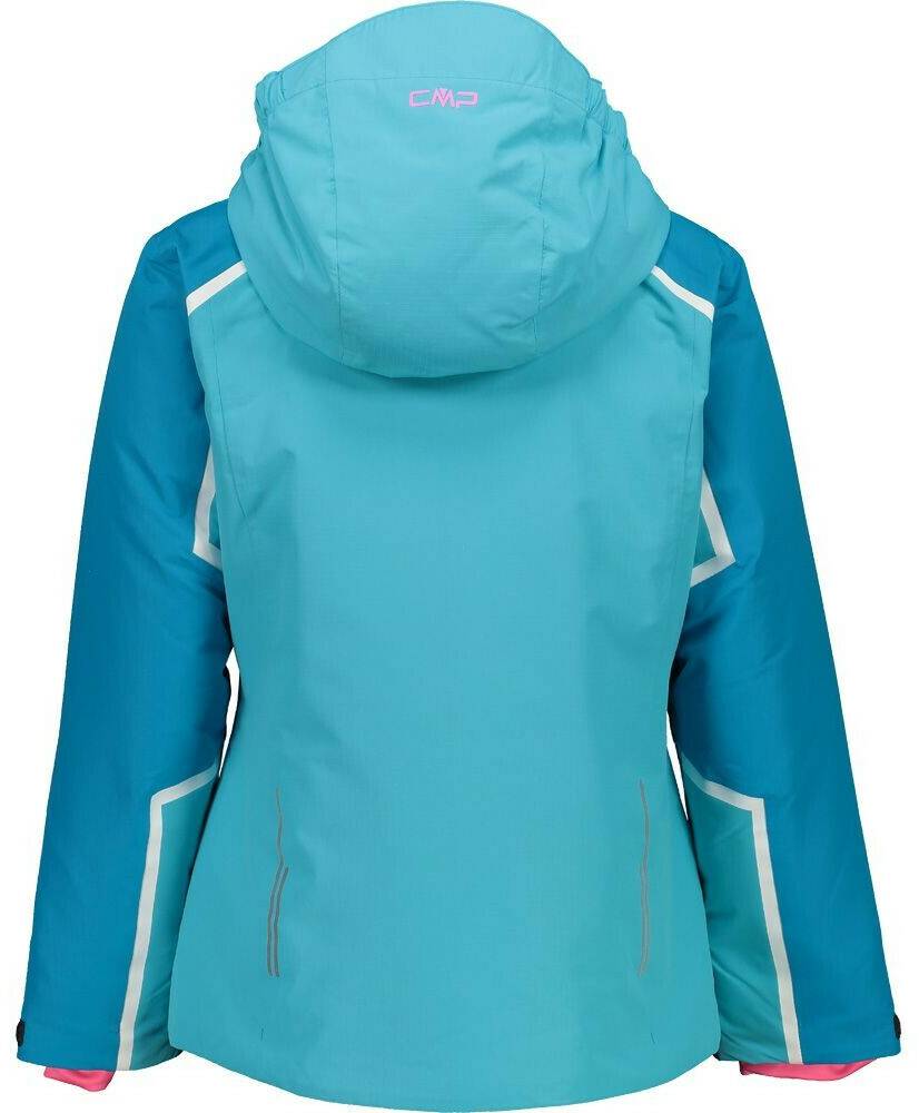 Intersport CMP Girls Snaps Hooded Jacket (30W0225)(30W0225-L611) turquise Ropa de esquí