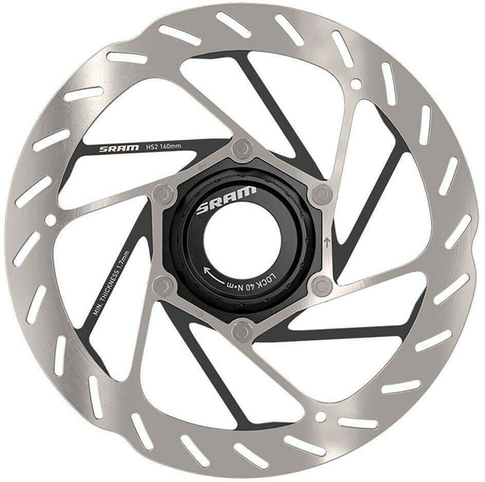 Intersport SRAM Hs2 Center Lock Brake Disc silver 160 mm Accesorios para frenos de bicicleta