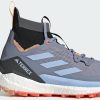 Intersport Adidas Terrex Free Hiker 2.02 (HQ8398) silver violet/blue dawn/core black gris Calzado de montaña