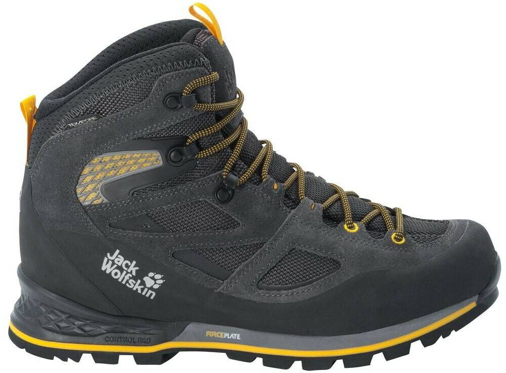 Calzado de montaña Intersport Jack Wolfskin Force Crest Texapore Mid (4048012) black/burly yellow XT