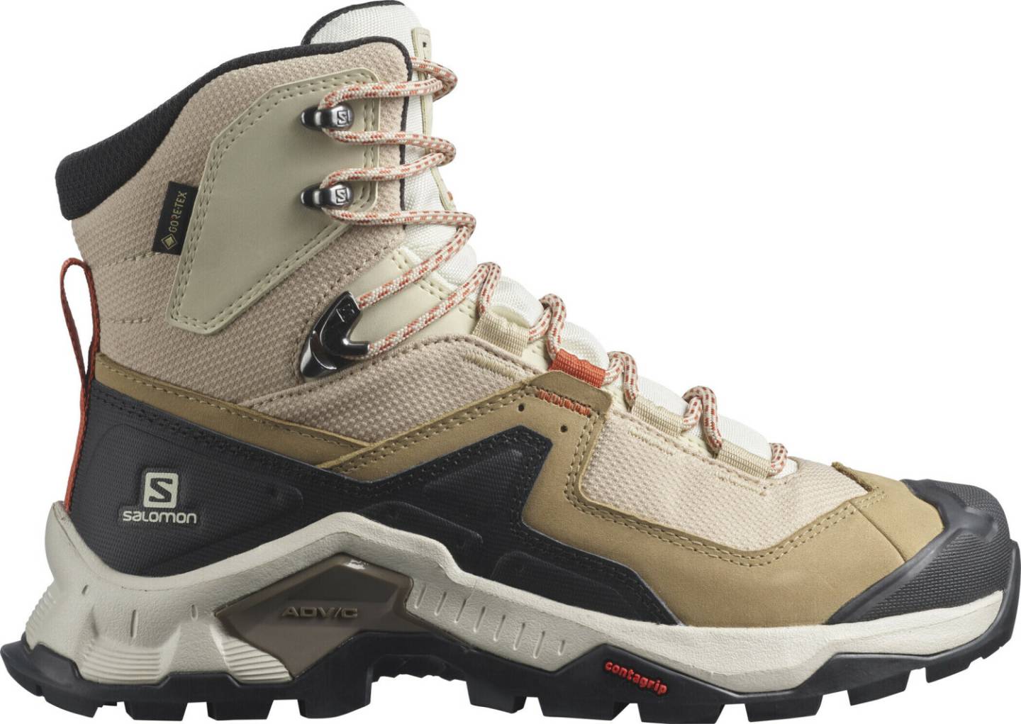 Calzado de montaña Intersport Salomon QUEST ELEMENT GORE-TEX WomenGTX safari vanilla ice vecca orange beige