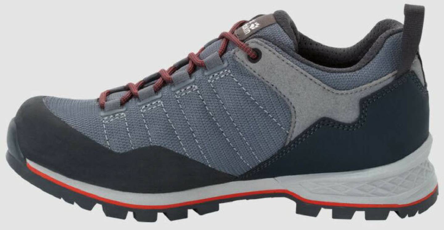 Calzado de montaña Intersport Jack Wolfskin Scrambler Lite Texapore Low Wpebble grey/orange coral