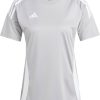 Intersport Adidas Tiro 24 Trikot WomenGrau Weiss Camisetas de fútbol