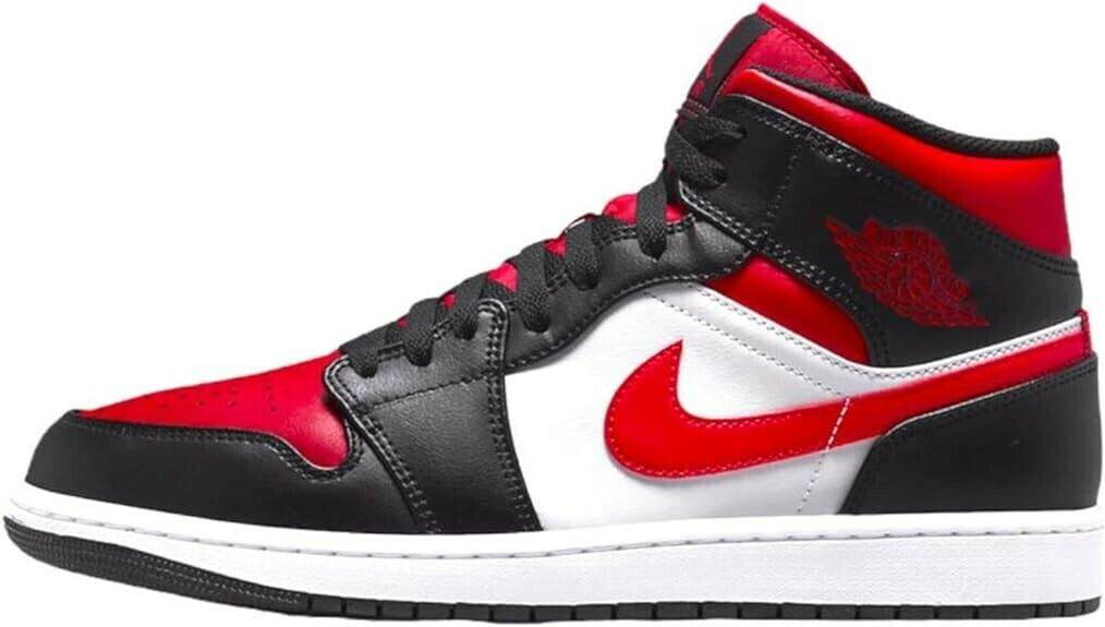 Intersport Nike Air Jordan 1 Mid GS (554725)black/fire red Zapatillas de baloncesto