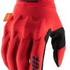 Guantes de ciclismo Intersport 100% Ridefit Long Gloves Men red/black