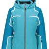 Intersport CMP Girls Snaps Hooded Jacket (30W0225)(30W0225-L611) turquise Ropa de esquí