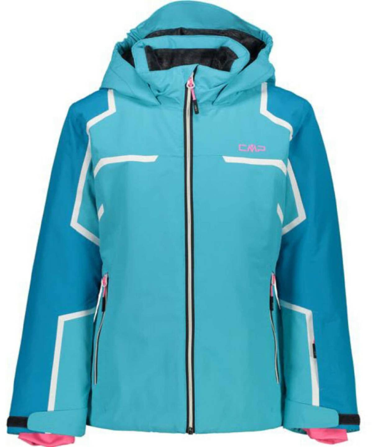 Intersport CMP Girls Snaps Hooded Jacket (30W0225)(30W0225-L611) turquise Ropa de esquí