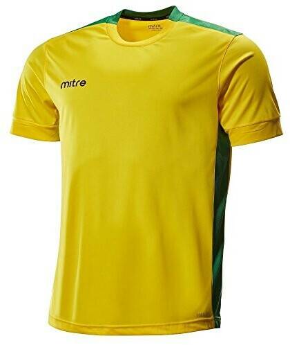 Intersport Mitre Charge SS Shirt Match Day (3951054)(3951306) yellow/emerald Camisetas de fútbol