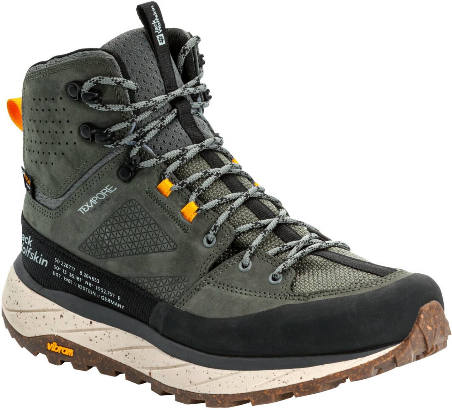 Intersport Jack Wolfskin Terraquest Texapore Mid (4056381)gecko green verde Calzado de montaña