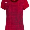 Intersport Joma Elite VIII Short Sleeve T-shirt Women (901255100)(901255600) red Camisetas de fútbol