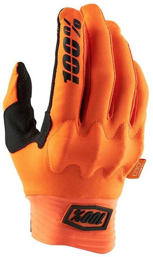 Intersport 100% Cognito Long Gloves Men (R10010013-057-S)(10013-260-12) orange Guantes de ciclismo