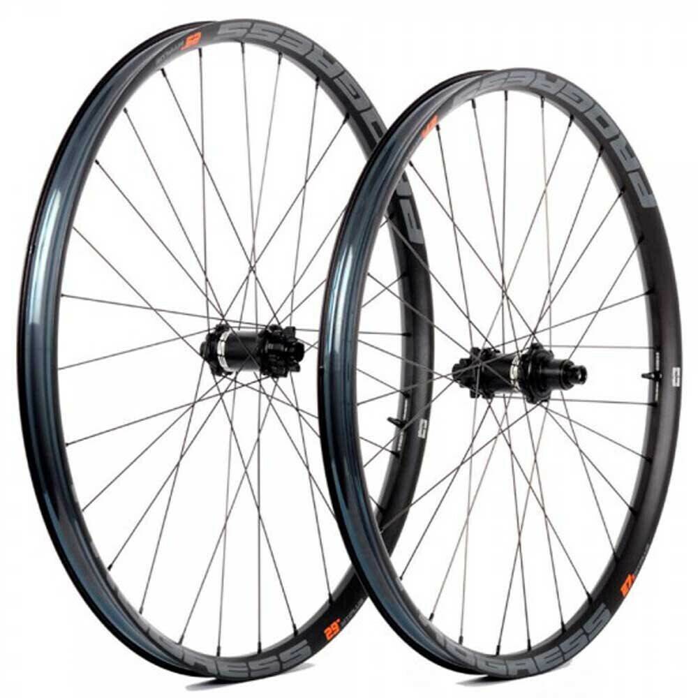 Ruedas de bicicleta Intersport Progress Mt Plus Mullet Hybrid Boost (29/27.5) Mtb Wheel Set Grau 15 x 110 / 12 x 148 mm / Shimano Micro Spline