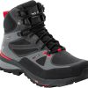 Intersport Jack Wolfskin Force Trekker Texapore Mid M (4048601)black/red Calzado de montaña