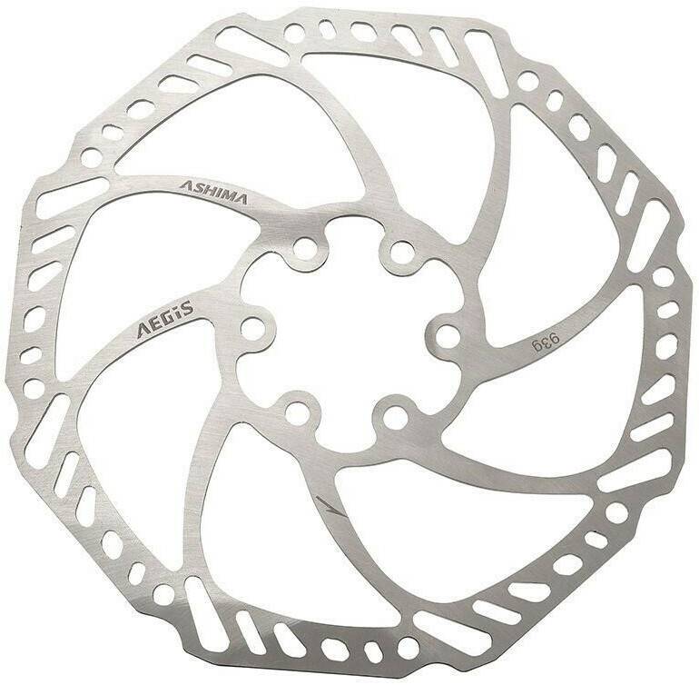 Accesorios para frenos de bicicleta Intersport Ashima Aro 15 Aegis 6b Brake Disc silver 203 mm