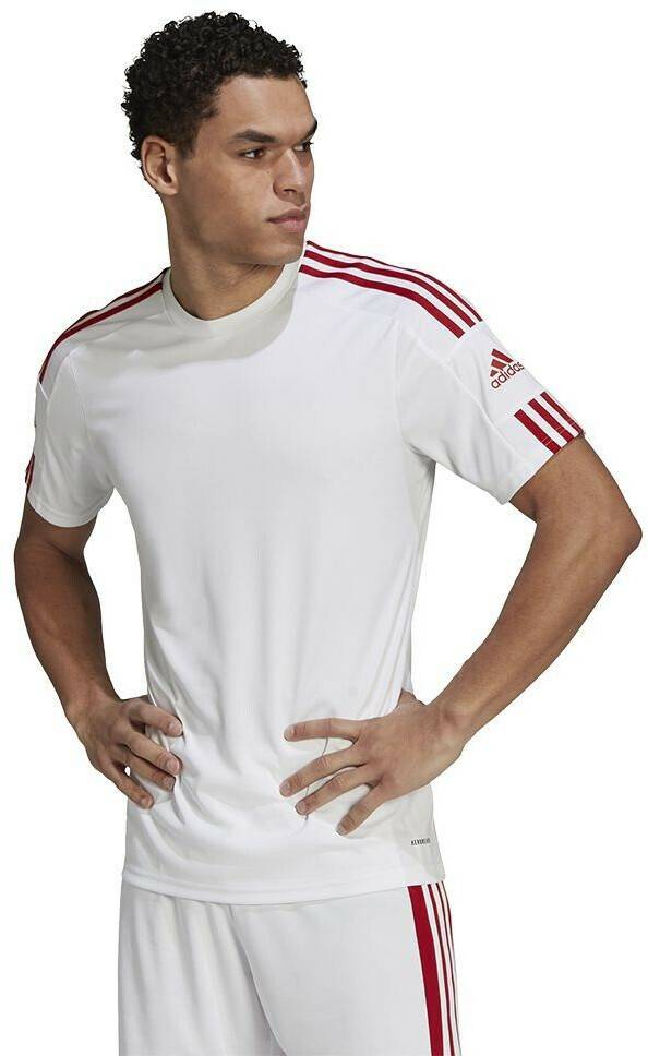 Intersport Adidas Squadra 21 camisetawhite/team power red Camisetas de fútbol