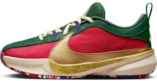 Zapatillas de baloncesto Intersport Nike Freak 5 Loyalty gym red/court purple/flat opal/metallic gold