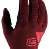 Guantes de ciclismo Intersport 100% Ridecamp Gloves Women (11018-060-10) red