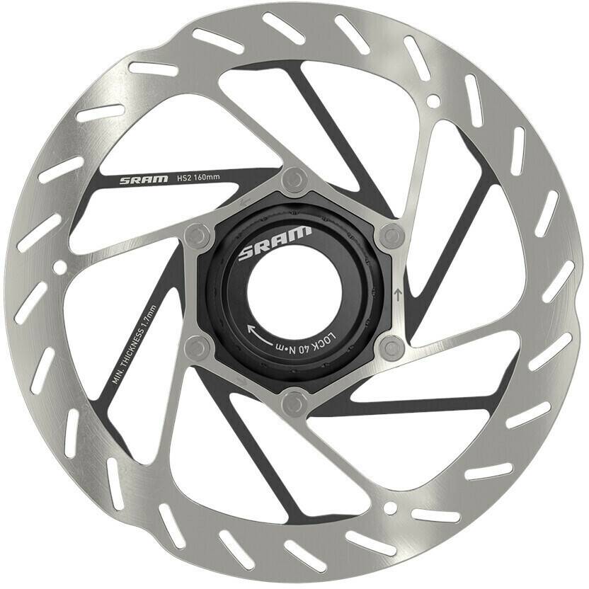 Intersport SRAM HS2 disco 6 agujeros redondeado (200 mm) plateado Accesorios para frenos de bicicleta