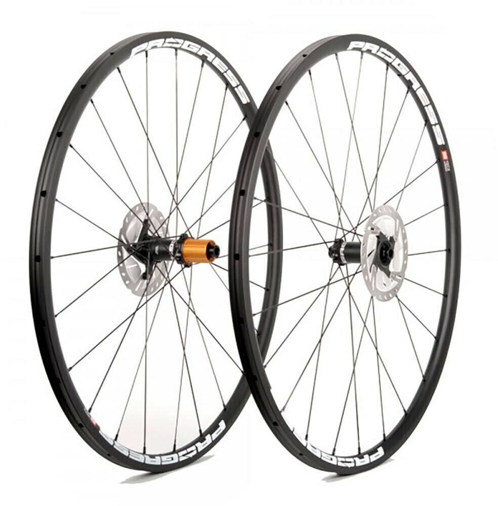 Ruedas de bicicleta Intersport Progress Phantom Cx Disc Tubular Gravel Wheel Set black 12 x 100 / 12 x 142 mm / Sram XDR