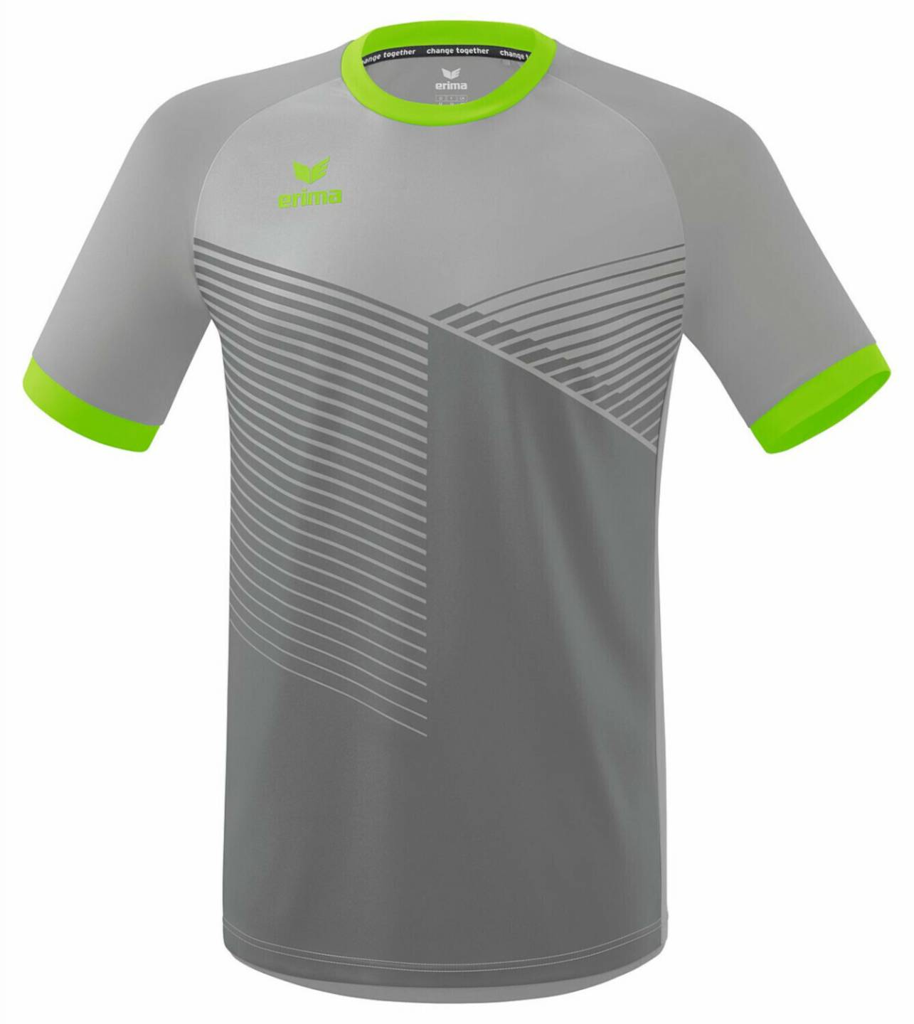 Camisetas de fútbol Intersport Erima Mantua Jersey mensilver grey/green gecko