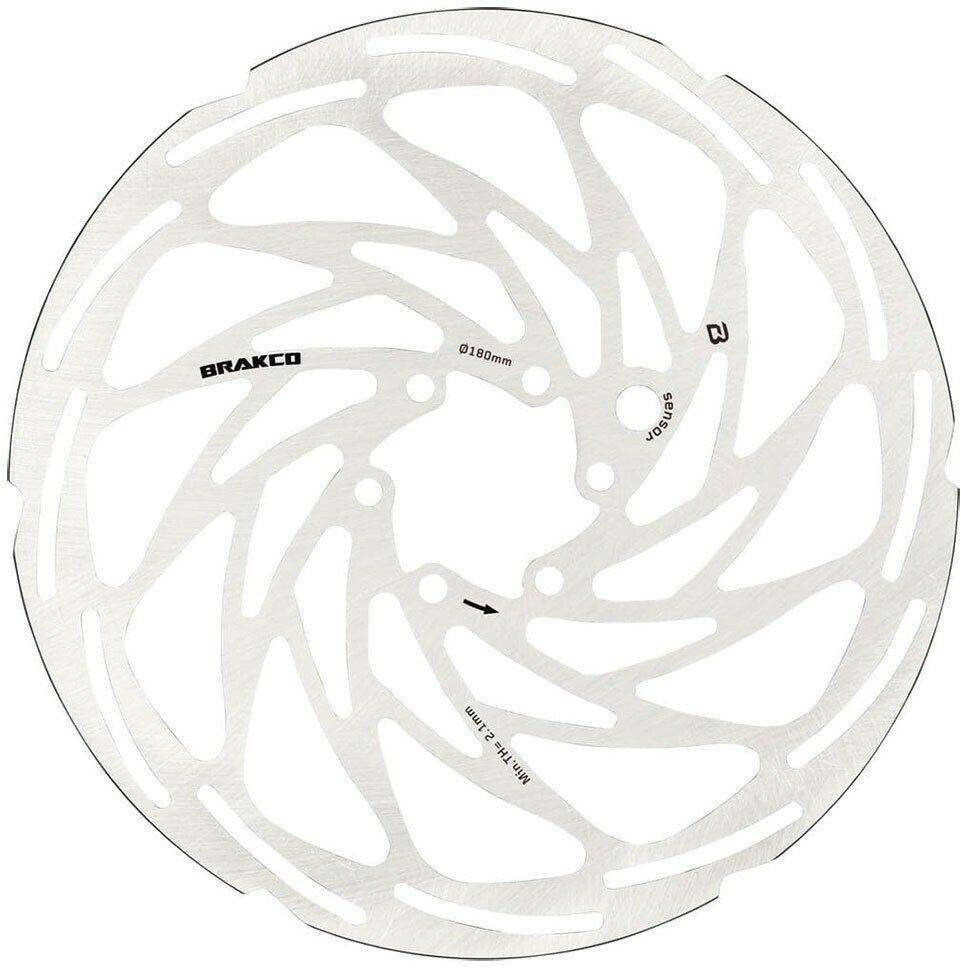 Accesorios para frenos de bicicleta Intersport Brakco Cgo 6b 2.3 Mm Brake Disc Durchsichtig 180 mm