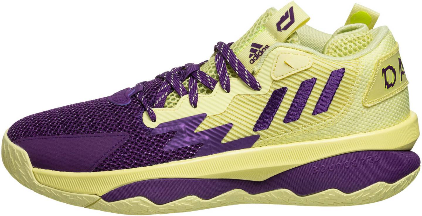 Intersport Adidas Dame 8yellow tint/glory purple/signal green Zapatillas de baloncesto