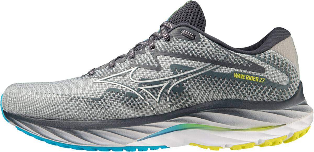 Intersport Mizuno Wave Rider 27pearl blue/white/bolt 2 (neon) gris Zapatillas running