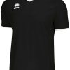 Intersport Errea Lennox Shirt S/S Ad (EM1U0C)(EM1U0C-0250) black Camisetas de fútbol