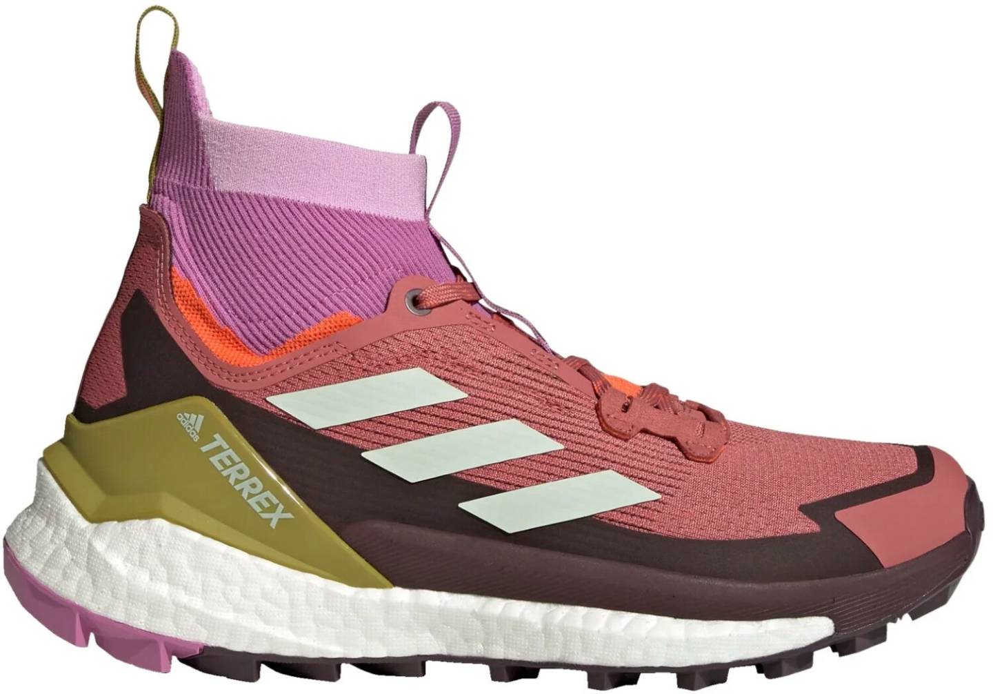 Calzado de montaña Intersport Adidas Terrex Free Hiker 2 Wwonder red/linen green/pulse lilac rojo