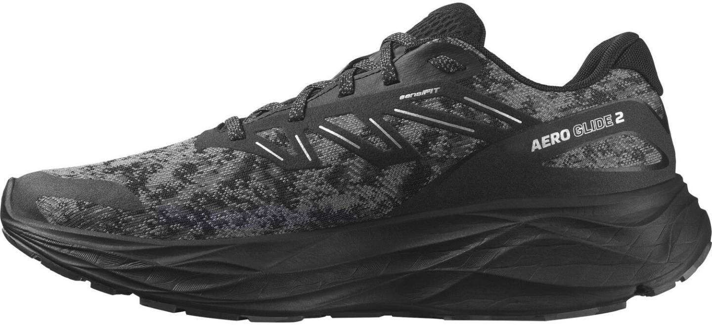 Intersport Salomon AERO GLIDE 2 Running Shoes Men black-phantom-ghost gray Zapatillas running